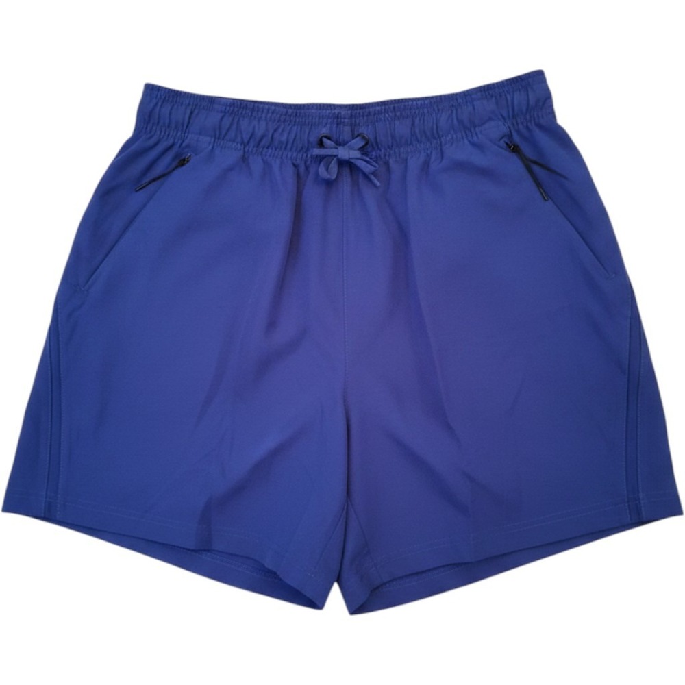 Reebok Athletic Shorts Mens Medium Blue Zipper Pockets Drawstring